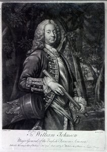 Sir William Johnson, gravé par Charles Spooner, 1756